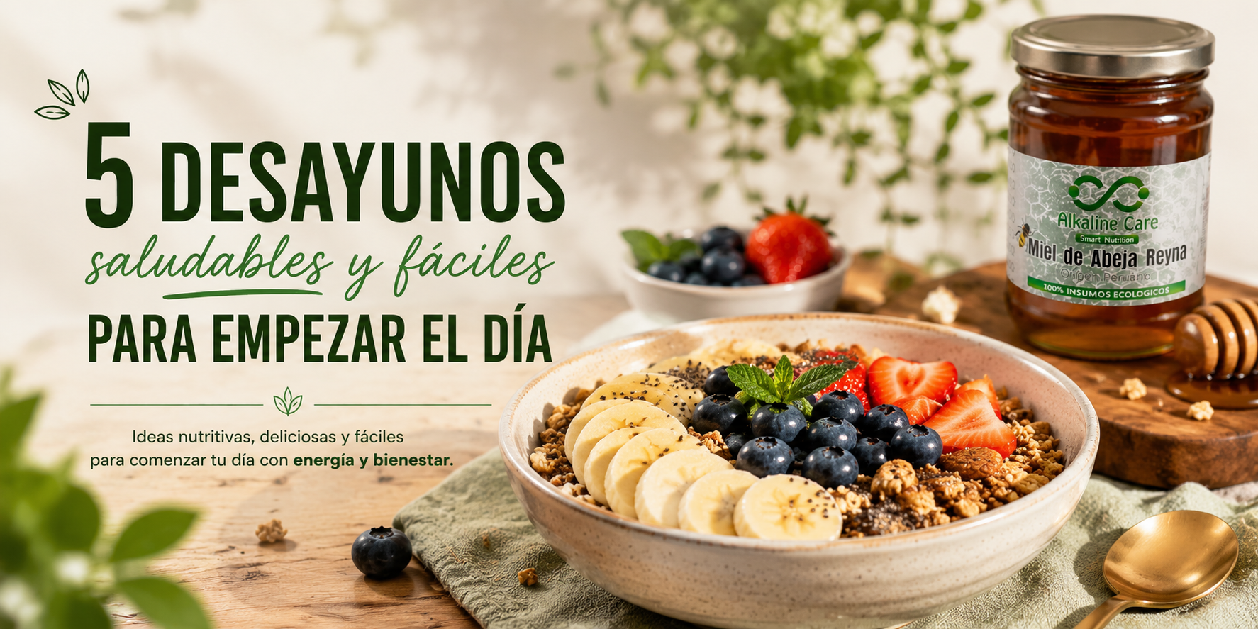 5 Desayunos Saludables y Fáciles para Empezar el Día con Alkaline Care