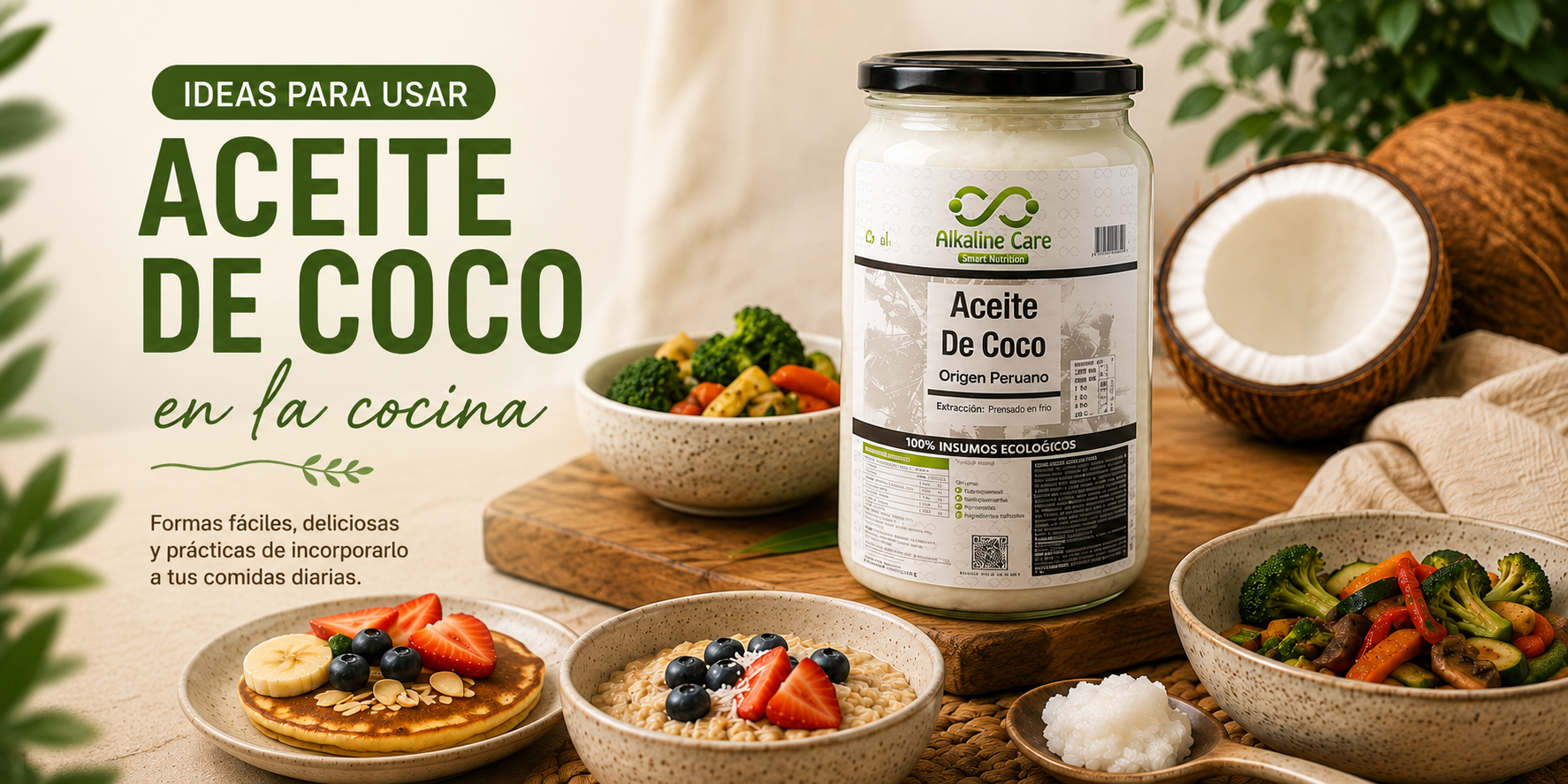 Ideas para usar aceite de coco en la cocina