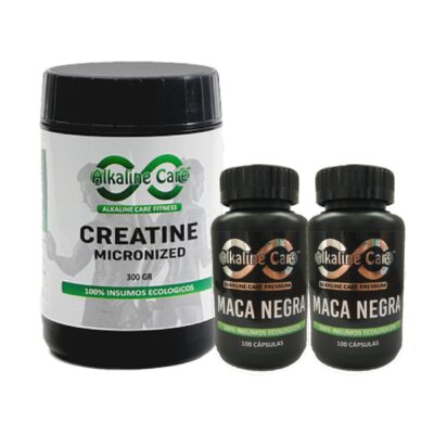Creatina Maca Negra 300g + Cápsulas Maca Negra